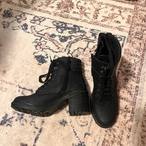 Steve Madden Black Combat Boots